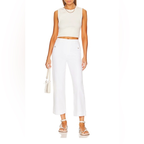 SPANX Pants - NWT - Spanx Stretch Twill Cropped Wide Leg Pant in Bright White